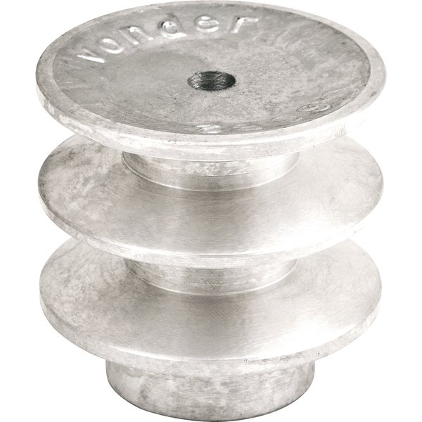 Polia de alumínio 2 canais perfil B 110mm sem furo VONDER