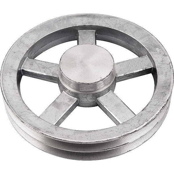 Polia de alumínio 2 canais perfil B 250mm sem furo VONDER