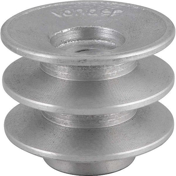 Polia de alumínio 2 canais perfil B 70mm sem furo VONDER