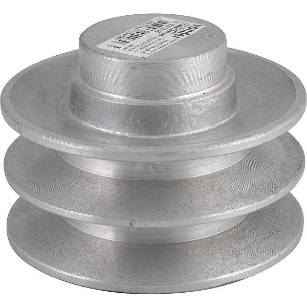 Polia de alumínio 2 canais perfil B 90mm sem furo VONDER