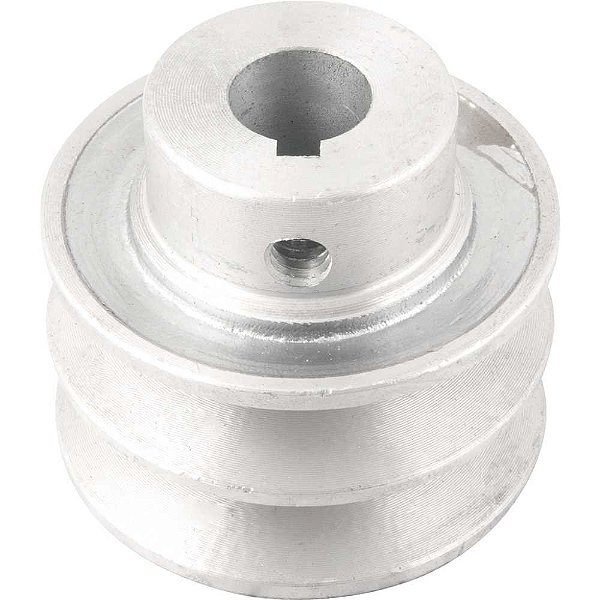 Polia de alumínio 2 canais perfil A 60mm com furo de 5/8" - 15,9mm VONDER