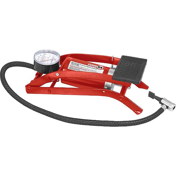 Bomba de ar para encher pneus com pedal NOVE54