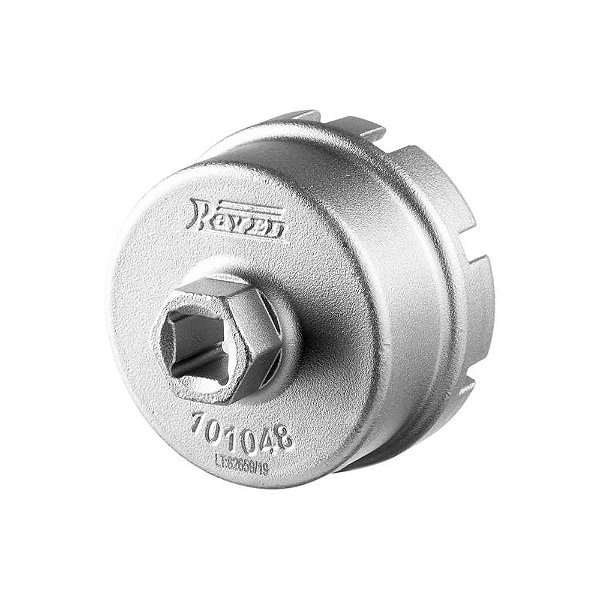 Chave de 64,5mm com encaixe de 14 lados encaixe de 1/2" para filtro de óleo 101048 RAVEN