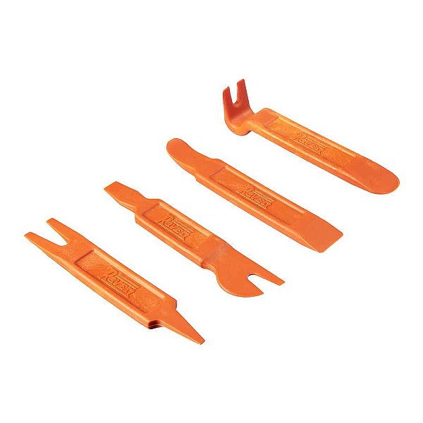Conjunto com quatro espátulas plásticas para desmontagem de acabamentos internos 107200 RAVEN