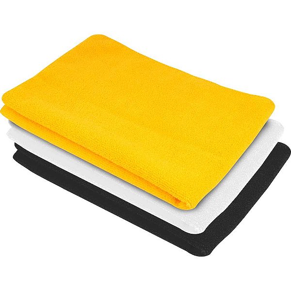 Toalha de microfibra 40cm x 40cm 350 g/m² (gsm) supermacia jogo com 3 peças VONDER