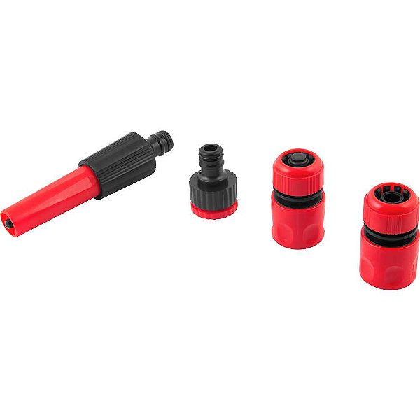 Esguicho plástico para jardim com jato regulável com acessórios engate 1/2" NOVE54