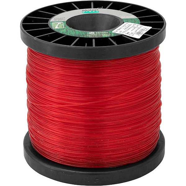 Fio de nylon 1,6mm x 430m vermelho perfil redondo 7180 EKILON GRASS