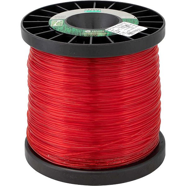 Fio de nylon 1,8mm vermelho perfil redondo rolo com 1,0kg 7181 EKILON GRASS