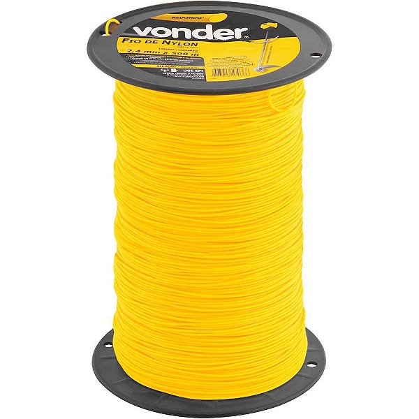 Fio de nylon 2,4mm x 500m redondo VONDER