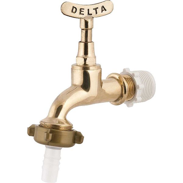 Torneira metálica para jardim amarela 3/4" 1128 DELTA