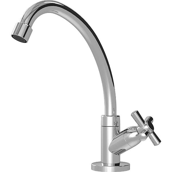 Torneira plástica de bancada para cozinha acabamento C31 cromada 9313 DELTA