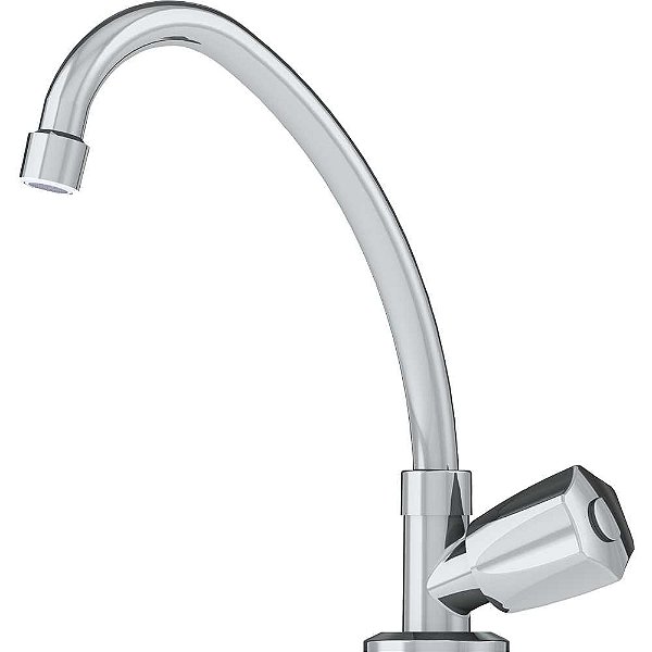 Torneira plástica de bancada para cozinha bica alta acabamento C50 6931 DELTA