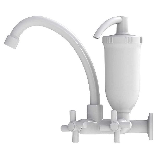 Torneira plástica para cozinha com purificador acabamento C31 branca 31155 DELTA