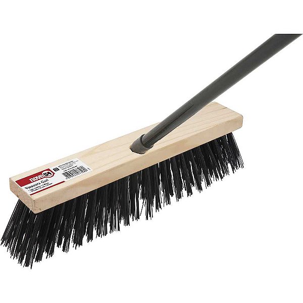 Vassoura tipo gari cepa de madeira com 5 fileiras kit com 6 unidades NOVE54