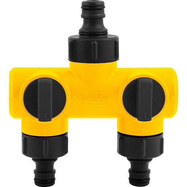 Adaptador múltiplo para mangueira com 2 saídas e regulador de fluxo individual AMV 020 VONDER