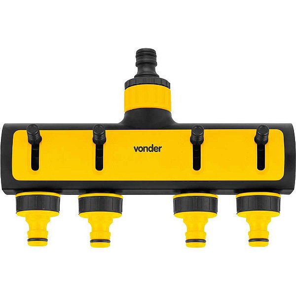 Adaptador múltiplo para mangueira com 4 saídas e regulador de fluxo individual AMV 040 VONDER