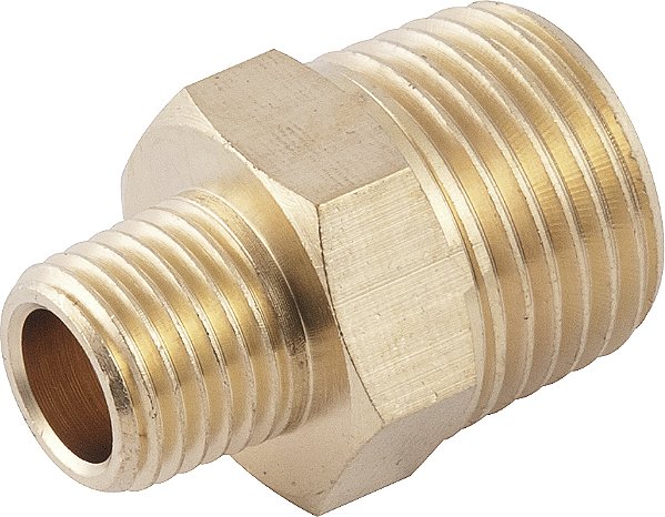 Adaptador/niple de redução rosca 1/2" macho x 1/4" macho VONDER