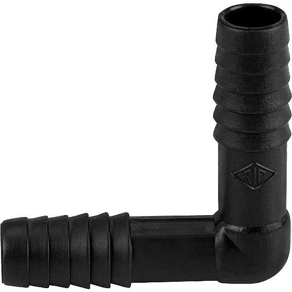 Joelho interno duplo LL (liso / liso) para mangueira 1" polipropileno preto JO59N REBOUÇAS - 25 unidades
