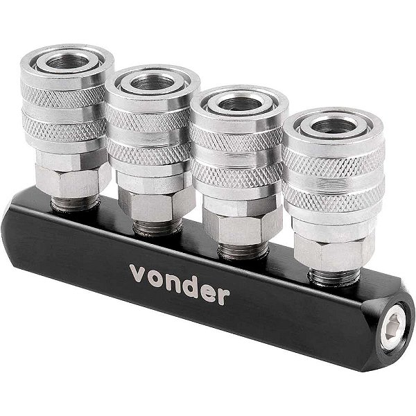 Engate rápido de 1/4" rosca fêmea 1/4" NPT quádruplo VONDER