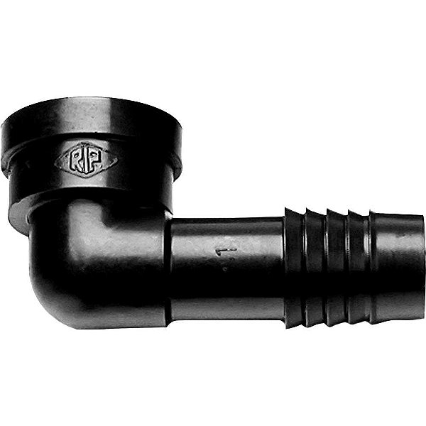 Joelho interno LR (liso / rosca) para mangueira 1" polipropileno preto JO53N REBOUÇAS - 25 unidades