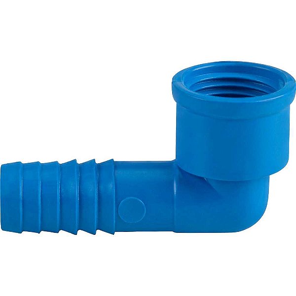 Joelho interno LR (liso / rosca) para mangueira 1/2" polipropileno azul J51ZN REBOUÇAS - 25 unidades