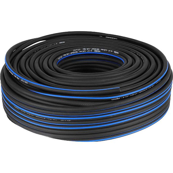 Mangueira para ar/água 300 lbf/pol² 1/4" - 6,3mm rolo com 100 metros VONDER