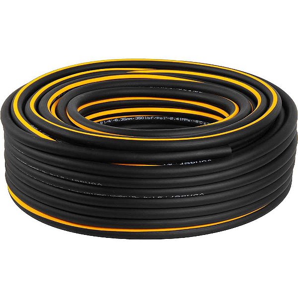 Mangueira para óleo e graxa 1/4" - 6,35mm PT 350 lbf/pol² PVC rolo com 50 metros VONDER