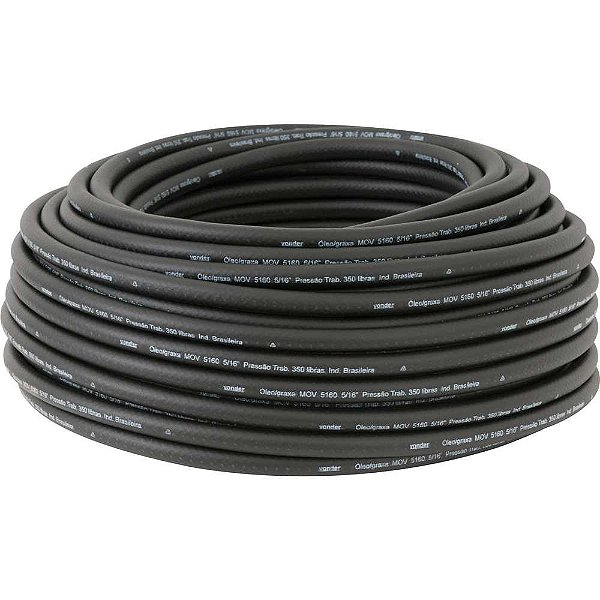 Mangueira para óleo e graxa 5/16" - 7,94mm PT 350 lbf/pol² PVC rolo com 50 metros VONDER