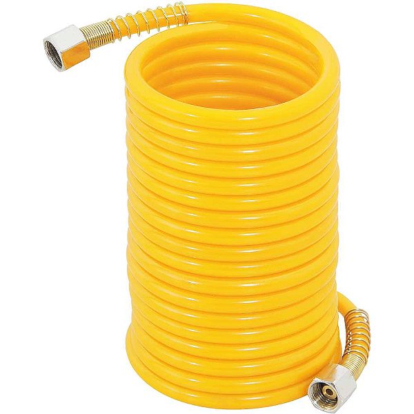 Mangueira/tubo poliuretano e PVC espiral conector 1/4"NPT fêmea 5,0mm x 8,0mm com 7,5m VONDER