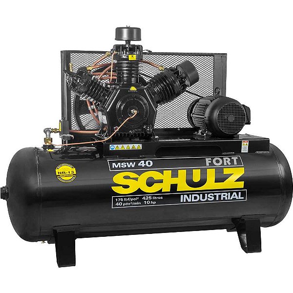 Compressor de ar MSW 40/425L Fort MTA 10 cv trifásico 220V 380V 923.9346-0 (MTA) SCHULZ