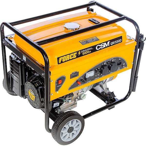 Gerador a gasolina 6.000W 127V / 220V motor 4 tempos partida manual GM 5500 CSM