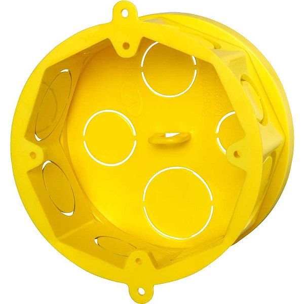 Caixa de luz octogonal com fundo móvel para eletroduto corrugado flexível 4 x 4 1255 KRONA - 12 unidades