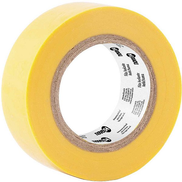 Fita isolante 19mm x 10m amarela NOVE54 - 10 unidades