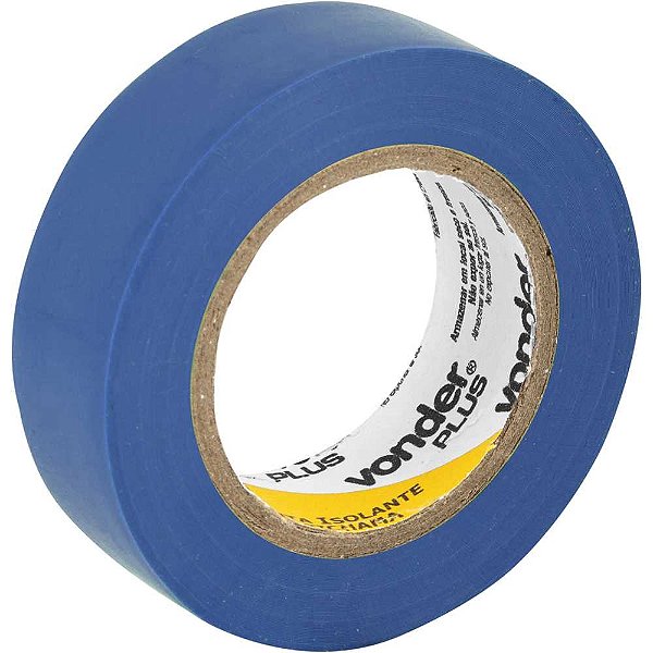 Fita isolante 19mm x 10m azul VONDER PLUS - 10 unidades