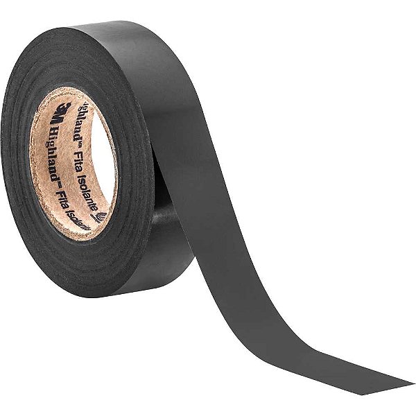 Fita isolante 19,0mm x 20m preta Highland 3M