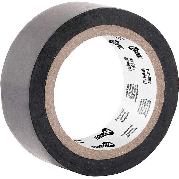 Fita isolante 19,0mm x 20m preta NOVE54 - 10 unidades