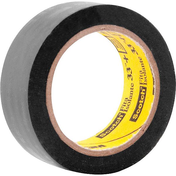 Fita isolante 19,0mm x 5m preta Scotch 33 + HB004162127 3M