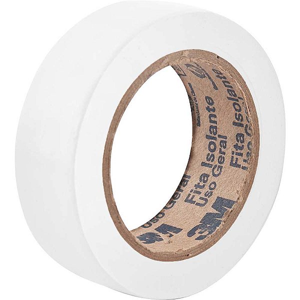 Fita isolante branca 18mm x 10m Imperial Cores HB004298004 3M - 10 unidades