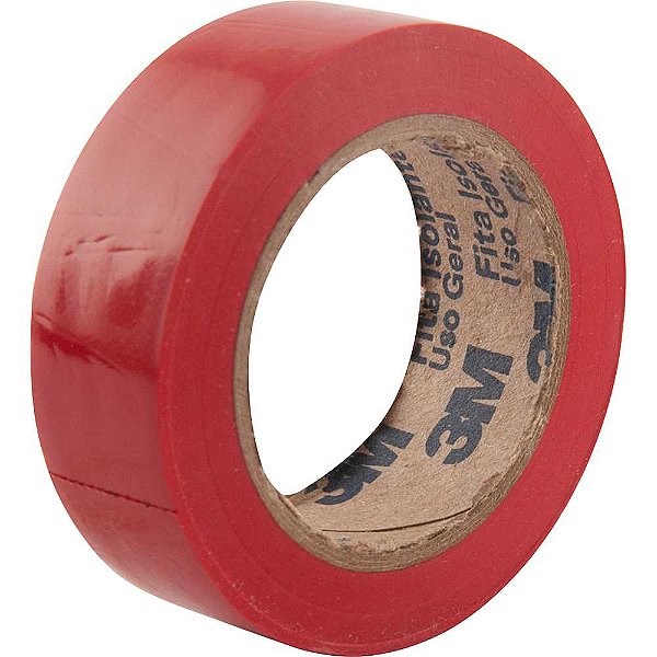 Fita isolante vermelha 18mm x 10m Imperial Cores HB004298095 3M - 10 unidades