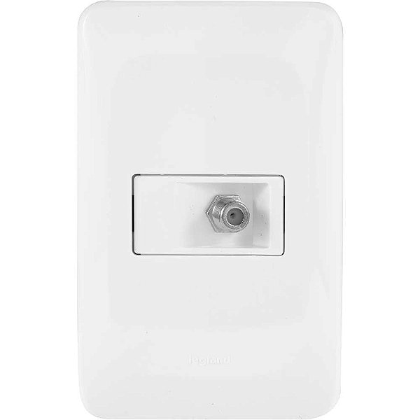 Conjunto tomada para antena de TV tipo F 4x2 LGX060 PIAL POP
