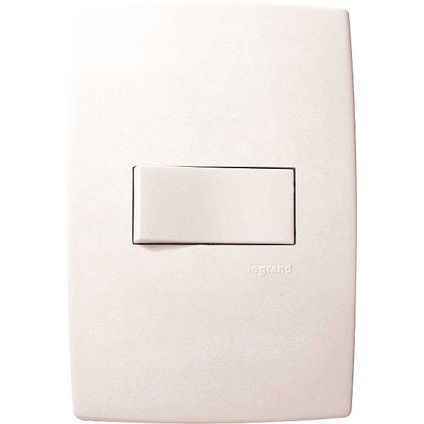 Interruptor de embutir linha Pial Plus 1 tecla simples horizontal 611110 PIAL