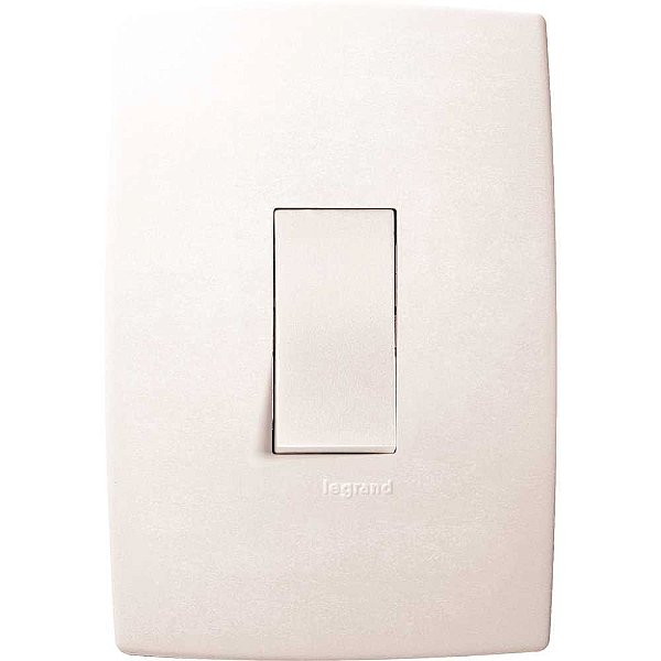 Interruptor de embutir linha Pial Plus 1 tecla simples vertical 611100 PIAL