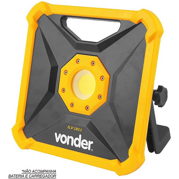 Refletor de LED bateria intercambiável de 18V sem bateria e sem carregador ILV 1811 VONDER