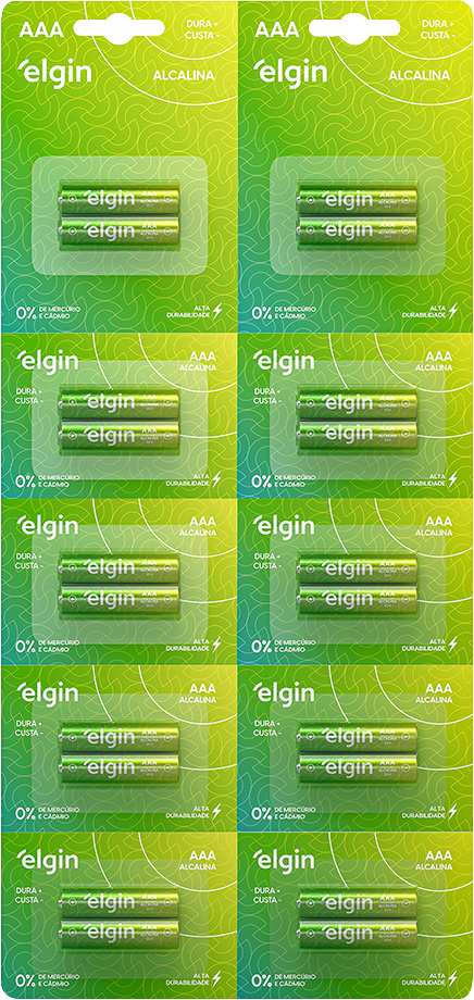 Pilha alcalina palito (AAA) 1,5V 20 peças ELE000000082346 ELGIN