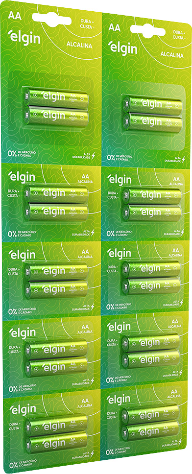 Pilha alcalina pequena (AA) 1,5V 20 peças ELE000000082345 ELGIN