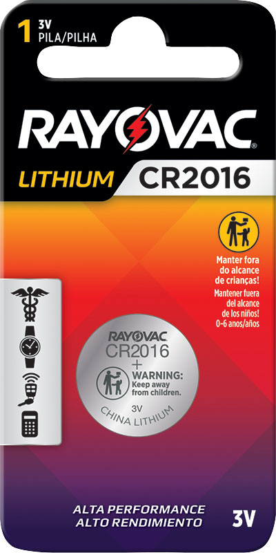 Bateria de lítio CR2016 3V RAYOVAC