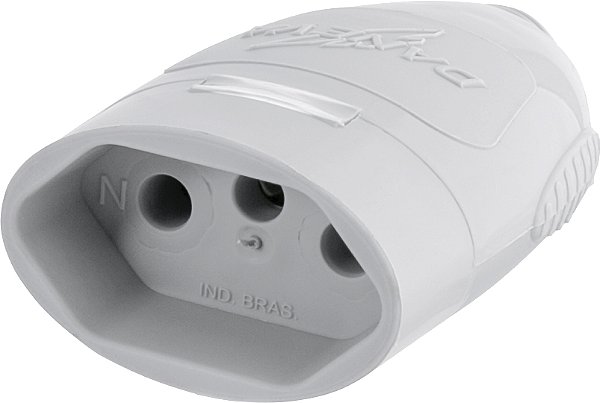 Plugue fêmea 2P+T redondos cinza 20 A 250V DN1608 DANEVA - 12 unidades