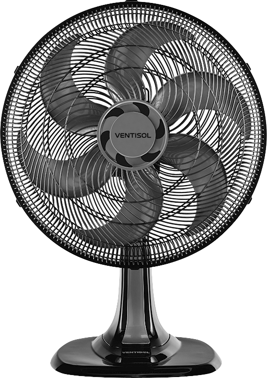 Ventilador de mesa turbo premium preto com 6 pás 127V 550 VENTISOL