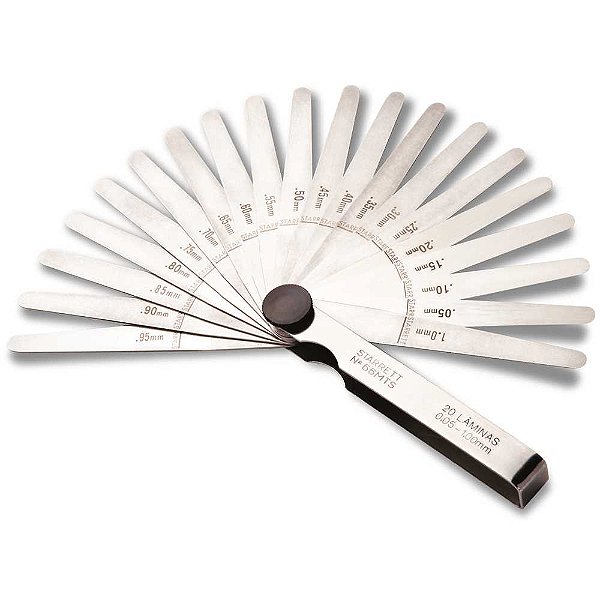 Cálibre de folga 0,05mm a 1,00mm com 13 lâminas 150mm 76 MC STARRET