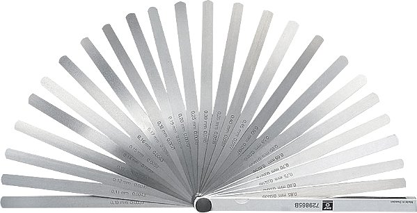 Cálibre de folga com 29 lâminas 0,05mm a 1,00mm 729865 B SKF